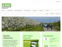 Tablet Screenshot of dav-mainz.de